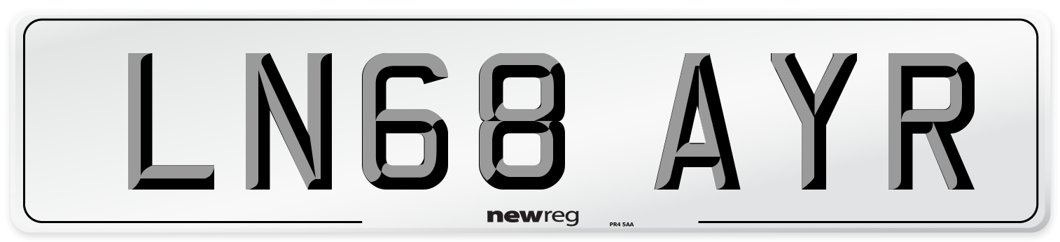 LN68 AYR Number Plate from New Reg